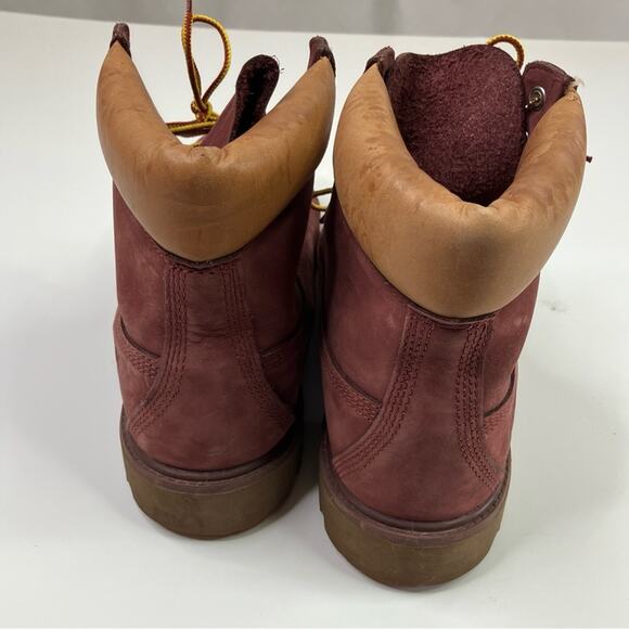 Timberland Men's Waterproof Burgundy Tan Leather Boots Primaloft Size 10.5M - Picture 12 of 15